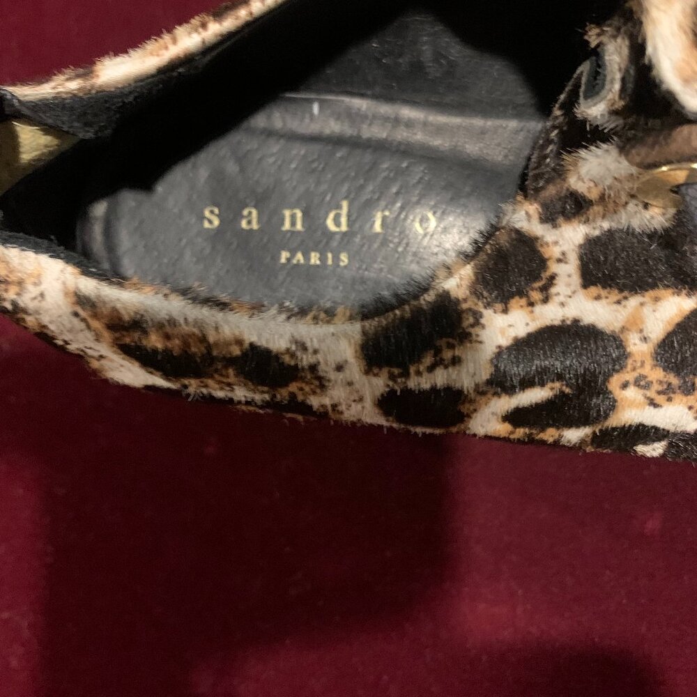 Leopard Platform Tie Ups Sandro Paris